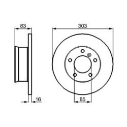 Brake Disc BOSCH 0986478189 OE Ref A 460 421 00 12