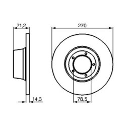 Brake Disc BOSCH 0986478190 OE Ref 1539549