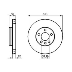 Brake Disc BOSCH 0986478296 OE Ref 1108038