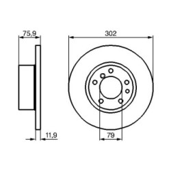 Brake Disc BOSCH 0986478319 OE Ref 34 11 1 159 898