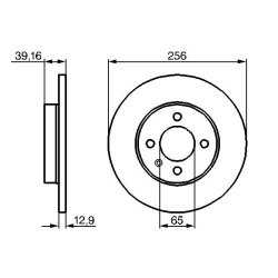Disque de frein BOSCH 0986478329 pour CHERY, SEAT, VW OE 357615301 BOSCH