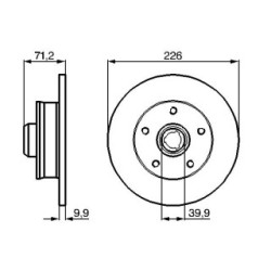 Disque de frein BOSCH 0986478332 pour SEAT, VW OE 357615601A