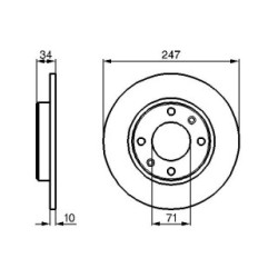 Brake Disc BOSCH 0986478359 OE Ref 4246 A2