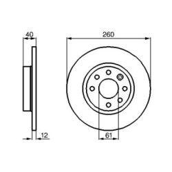 Brake Disc BOSCH 0986478386 OE Ref 34102947