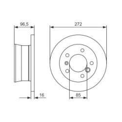 Disque de frein BOSCH 0986478433 pour MERCEDES, PUCH, VW OE A9024230112 BOSCH