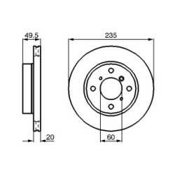 Brake Disc BOSCH 0986478450 OE Ref 55311 61G01 000