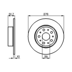 Brake Disc BOSCH 0986478463 OE Ref 82488240