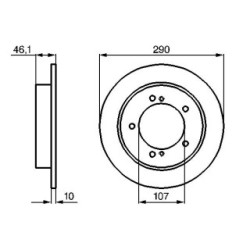 Brake Disc BOSCH 0986478539 OE Ref 55211 160A00