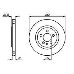 Brake Disc BOSCH 0986478542 OE Ref 1H0 615 301