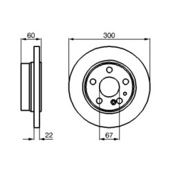Brake Disc BOSCH 0986478566 OE Ref A 140 423 09 12