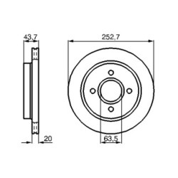 Brake Disc BOSCH 0986478605 OE Ref F5RZ2C026B BOSCH