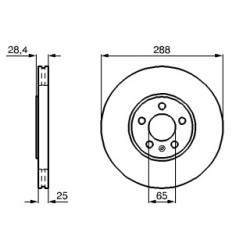 Brake Disc BOSCH 0986478619 OE Ref 3A0 615 301 A