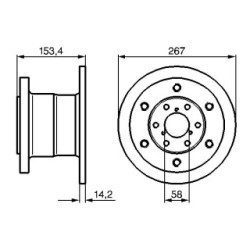 Brake Disc BOSCH 0986478647 OE Ref 8482290