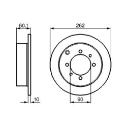Disque de frein BOSCH 0986478655 pour HYUNDAI, KIA, MITSUBISHI, PROTON OE MB668083 BOSCH