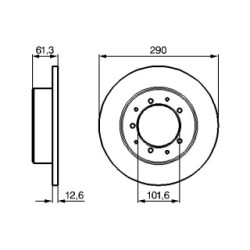 Disque de frein BOSCH 0986478656 pour LAND ROVER OE 571912 BOSCH