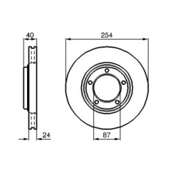 Brake Disc BOSCH 0986478663 OE Ref 58129 4A000