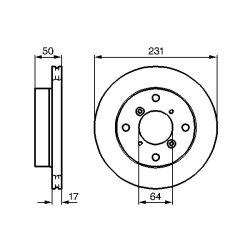 Disque de frein BOSCH 0986478721 pour SUBARU, SUZUKI OE 5531160B30