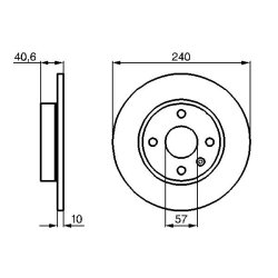 Disque de frein BOSCH 0986478731 pour HOLDEN, VAUXHALL OE 569112 BOSCH