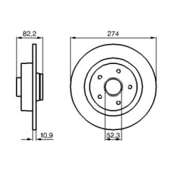 Brake Disc BOSCH 0986478744 OE Ref 77 01 713 008