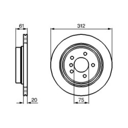 Disque de frein BOSCH 0986478763 pour BMW Série 3, Z3 OE 34212227177