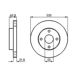 Brake Disc BOSCH 0986478787 OE Ref B26Y 33 25XA