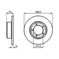 Brake Disc BOSCH 0986478827 OE Ref 571762
