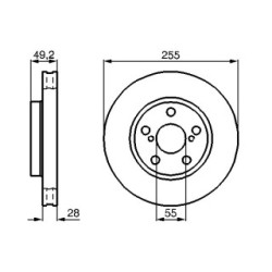 Brake Disc BOSCH 0986478858 OE Ref 43512 05010