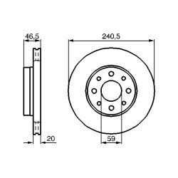 Disque de frein BOSCH 0986478878 pour FIAT PALIO, SIENA OE 46419204