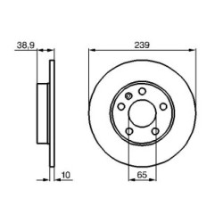 Disque de frein BOSCH 0986478894 pour VW GOLF, PASSAT OE 1H0615601