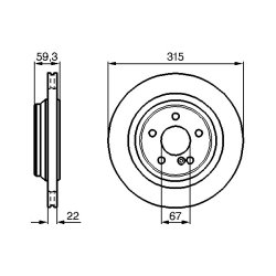 Disque de frein BOSCH 0986478966 pour MERCEDES Classe S