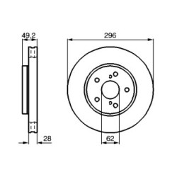 Brake Disc BOSCH 0986478968 OE Ref 43512 06121 BOSCH