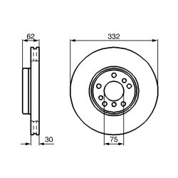 Disque de frein BOSCH 0986478973 pour BMW X5 OE 34116750713