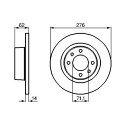Disque de frein BOSCH 0986478981 pour CITROËN C5 OE 4246W4 BOSCH