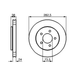 Disque de frein BOSCH 0986478983 pour CHRYSLER, DODGE, PLYMOUTH OE 04721820 BOSCH