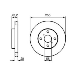 Brake Disc BOSCH 0986479012 OE Ref 43512 0D059