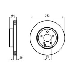Disque de frein BOSCH 0986479040 pour MERCEDES CLS, CLASSE E OE A2114210912 BOSCH