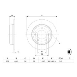 Brake Disc BOSCH 0986479052 OE Ref 58411 3X300