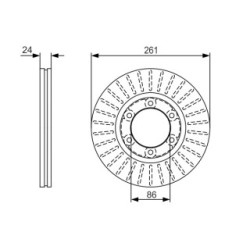 Brake Disc BOSCH 0986479053 OE Ref 0K60A 33251A