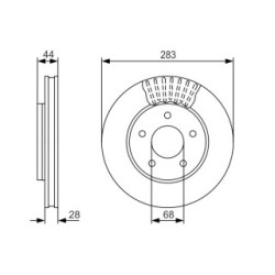 Disque de frein BOSCH 0986479091 pour NISSAN LEAF, NV200, SERENA OE 40206CY00A BOSCH