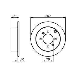 Disque de frein BOSCH 0986479125 pour HYUNDAI MOINCA OE 584113C000