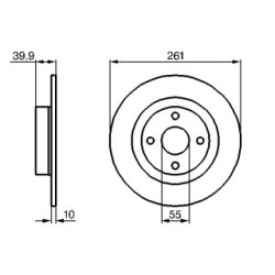 Disque de frein BOSCH 0986479128 pour HAIMA, MAZDA OE B26Y-26-251 BOSCH