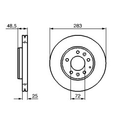 Disque de frein BOSCH 0986479132 pour MAZDA 6 OE GJ6Y3325XA