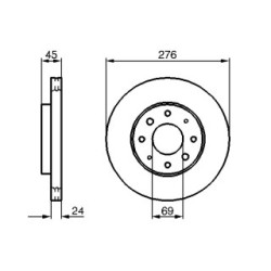 Brake Disc BOSCH 0986479140 OE Ref MR 475331