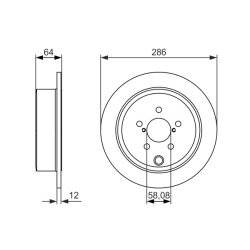 Disque de frein BOSCH 0986479150 BOSCH