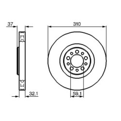 Disque de frein BOSCH 0986479168 pour CITROËN, FIAT, LANCIA, PEUGEOT OE 4246Z7 BOSCH