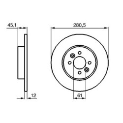Brake Disc BOSCH 0986479195 OE Ref 8466774