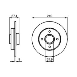 Disque de frein BOSCH 0986479219 pour CITROËN, PEUGEOT C4, 307 OE 4246Z9 BOSCH