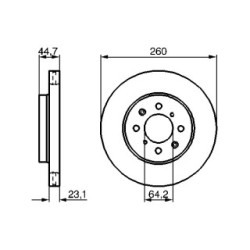 Brake Disc BOSCH 0986479226 OE Ref 45251-S6F-E10