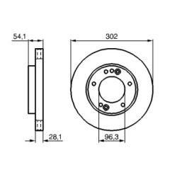Disque de frein BOSCH 0986479230 pour KIA SORENTO OE 517123E000 BOSCH