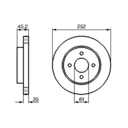 Brake Disc BOSCH 0986479238 OE Ref 40206 2N301